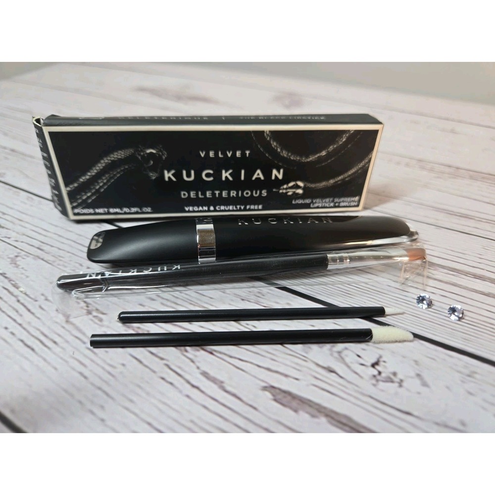 Kuckian Deleterious Black Liquid Lipstick + Brushes